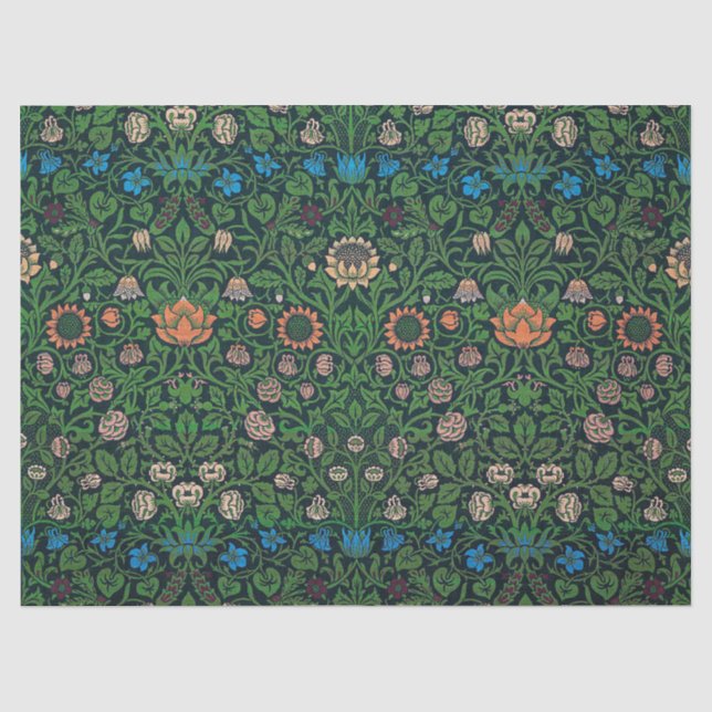 Papel De Seda Violeta y Columbina, William Morris (Anverso)