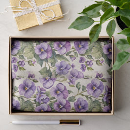 Papel De Seda Violetas Dulces Floral