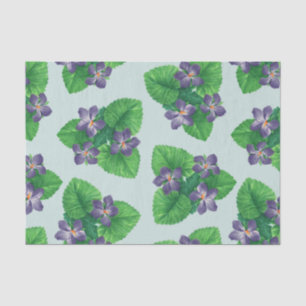 Papel De Seda Violetas en azul de vidrio marino