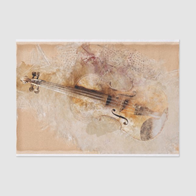 Papel De Seda Violin clásico de época (Anverso)