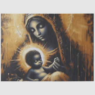 Papel De Seda Virgen María con Niño