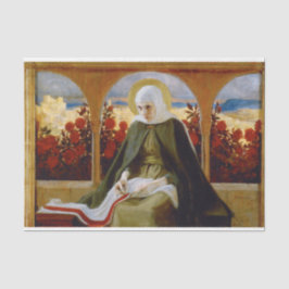 Papel De Seda Virgen María en el Jardín Rosa (Albert Edelfelt)