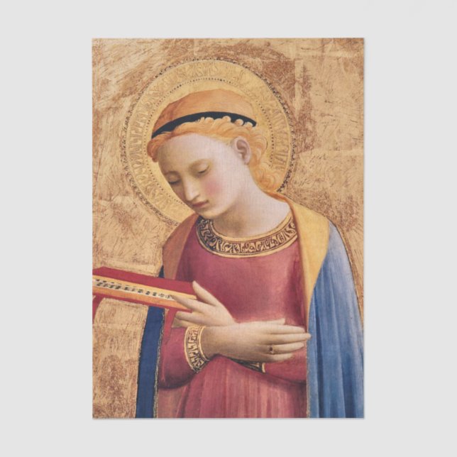 Papel De Seda Virgin Mary Anunciada por Fra Angelico (Anverso)
