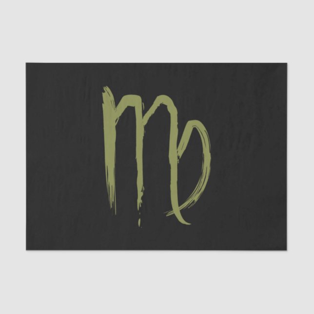 Papel De Seda VIRGO Zodiac Agosto Astrología de cumpleaños Septi (Anverso)