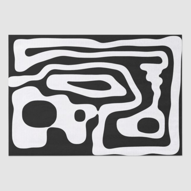 Papel De Seda Vise Grip: Resumen en blanco y negro (Anverso)