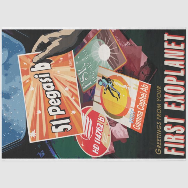 Papel De Seda Visitar el primer exoplaneta encontrado fuera del  (Anverso)