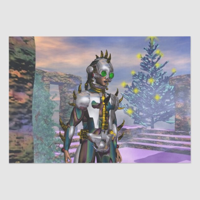 PAPEL DE SEDA VÍSPERA DE CIBORG DE AÑO NUEVO (Anverso)