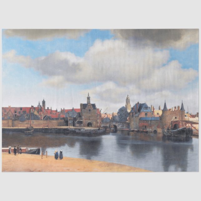 Papel De Seda Vista de Delft, Johannes Vermeer, 1659-1660 (Anverso)
