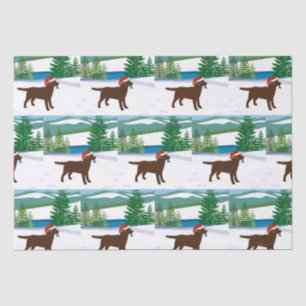 Papel De Seda Vista de invierno de los Navidades de Chocolate La