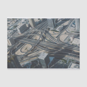 Papel De Seda Vista de la carretera Burj Khalifa, Dubai