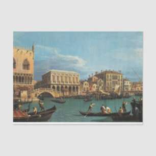 Papel De Seda Vista de la Venecia Riva degli Schiavoni