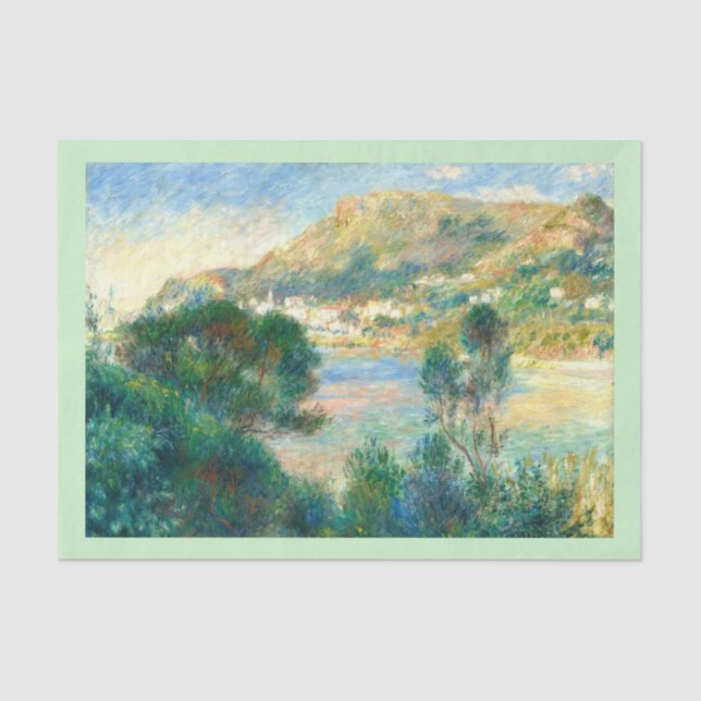 Papel De Seda Vista de Monte Carlo desde Cap Martin, Renoir (Anverso)