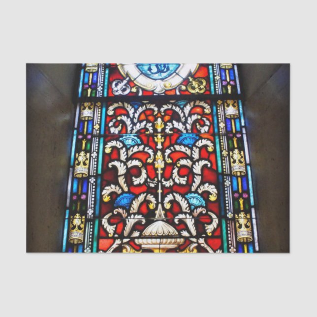 Papel De Seda Vitral rojo y azul (Anverso)