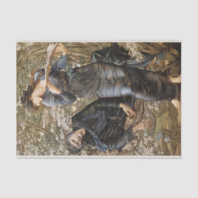 Papel De Seda Vivien's Beguiling of Merlin (Edward Burne-Jones) (Anverso)