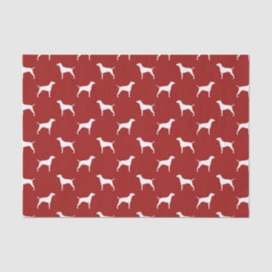 Papel De Seda Vizsla siluetea rojo del modelo