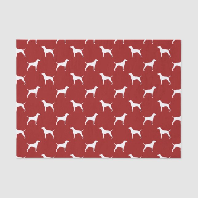 Papel De Seda Vizsla siluetea rojo del modelo (Anverso)