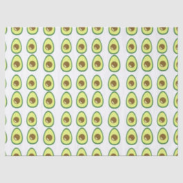 Papel De Seda Vocado verde rebanado sobre blanco