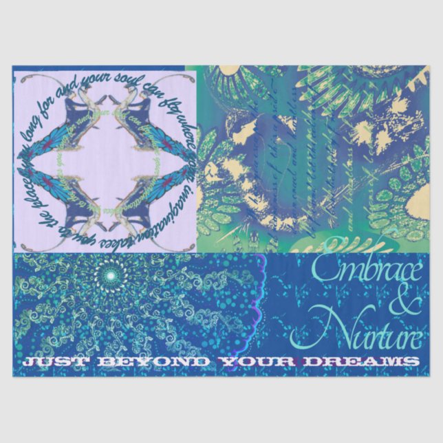 Papel De Seda Vogue de época: Mujer montando sobre pájaro (Anverso)