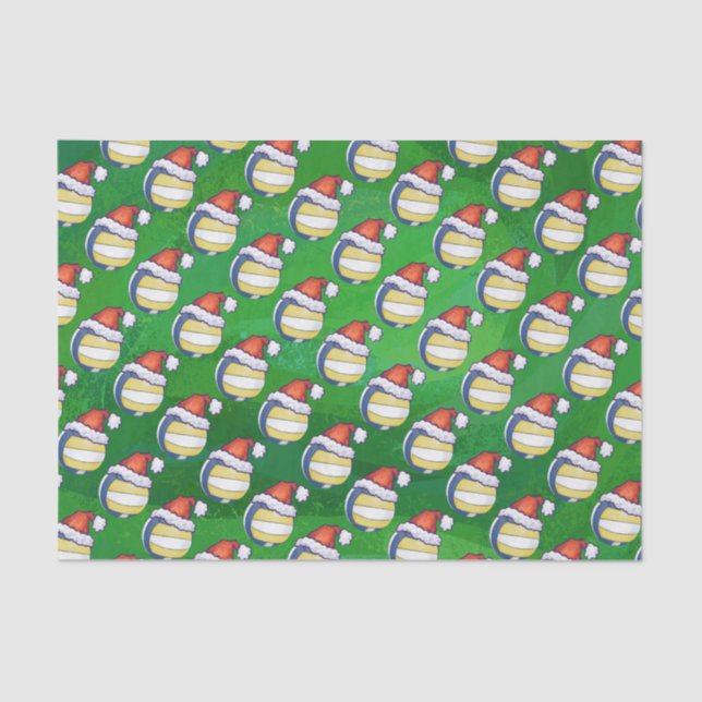 Papel De Seda Voleibol con Gorra Navidad (Anverso)