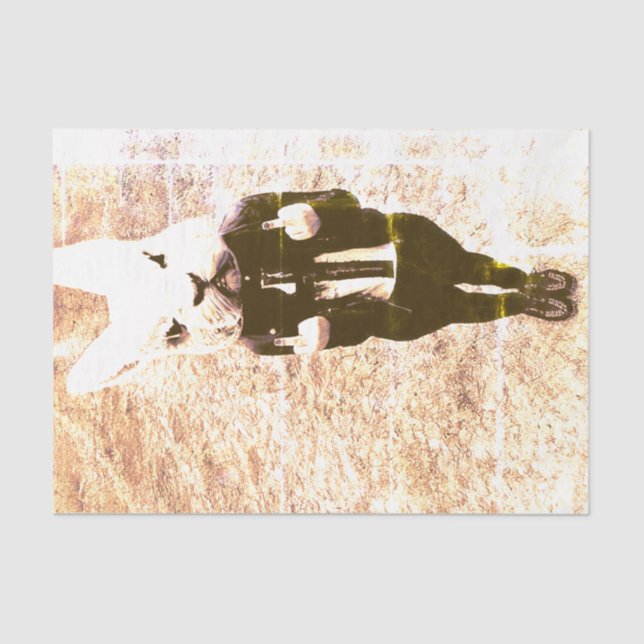 Papel De Seda Vómitos de conejo con escepticismo Sepia angustiad (Anverso)