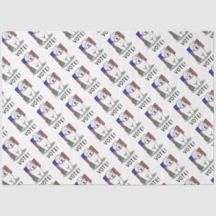 Papel De Seda ¡Votar! El viejo perro pastor inglés Gray 1 Cuelme