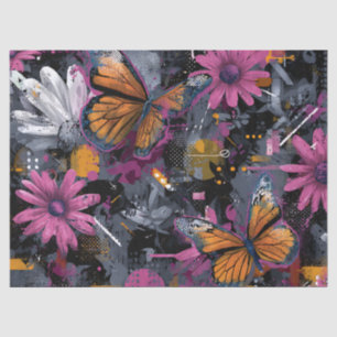 Papel De Seda Vuelo de Mariposa Abstracta Vibrante (4)