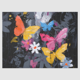Papel De Seda Vuelo de Mariposa Abstracta Vibrante (5)