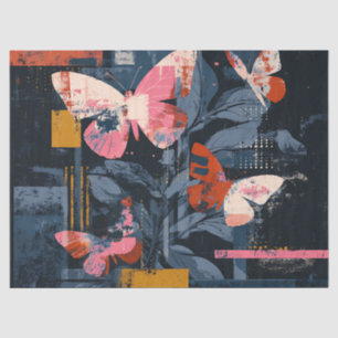 Papel De Seda Vuelo de Mariposa Abstracta Vibrante (6)
