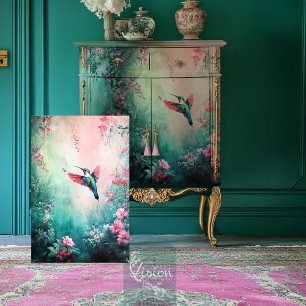 Papel De Seda Vuelo del colibrí, floral etérea