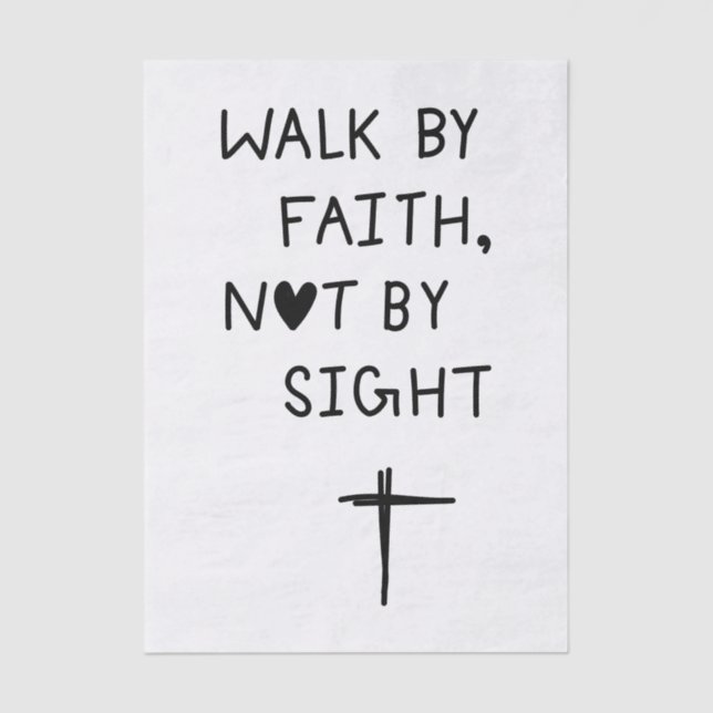 Papel De Seda Walk by faith not by sight  (Anverso)
