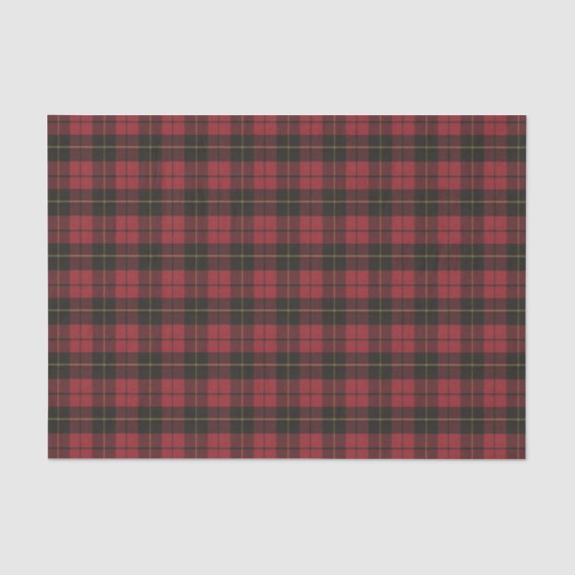 Papel De Seda Wallace Red Weathered Original Escocia Tartán (Anverso)