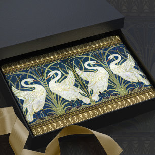 Papel De Seda Walter Crane Dos Cisnes Decoración Art Nouveau Vin