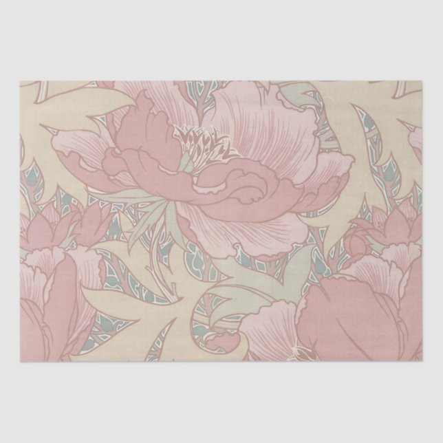 Papel De Seda Walter Crane Flowers Tissue Paper (Anverso)