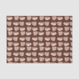 Papel De Seda Warm Circle Pattern On Cups Of Coffee