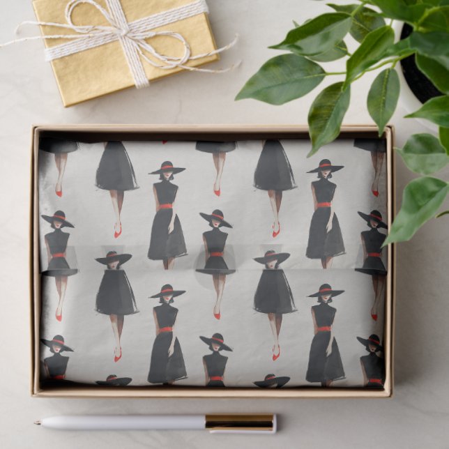 Papel De Seda Wash Little Black Dress Fashion Pattern (Regalo )