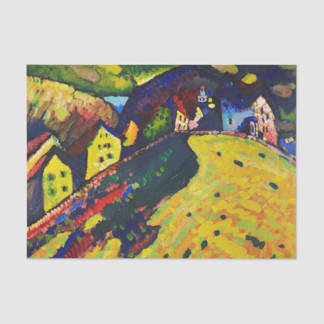 Papel De Seda Wassily Kandinsky. Casas en Murnau. Expressionismo (Anverso)