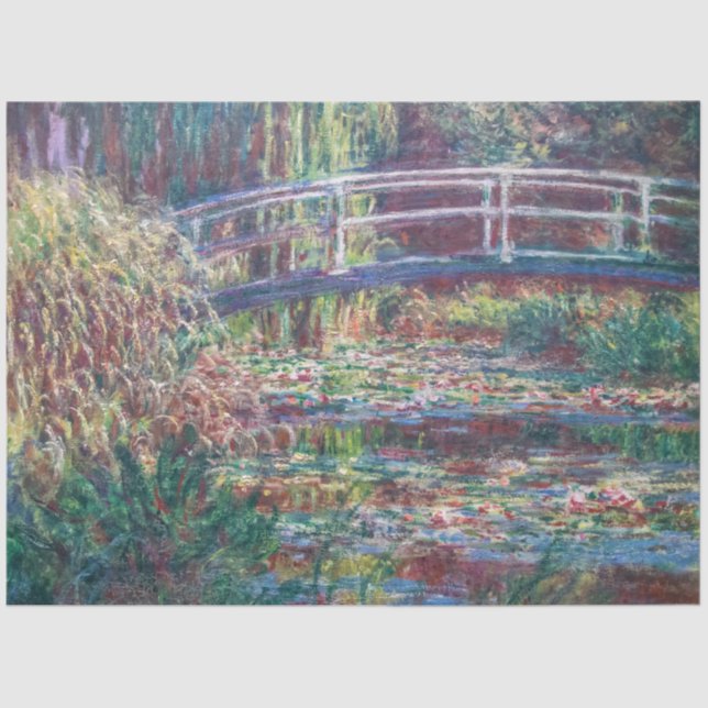 Papel De Seda Water Lily Pond (Rosa Harmonie), Monet (Anverso)