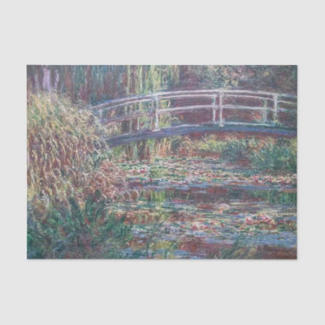 Papel De Seda Water Lily Pond, sinfonía en Rosa por Claude Monet (Anverso)