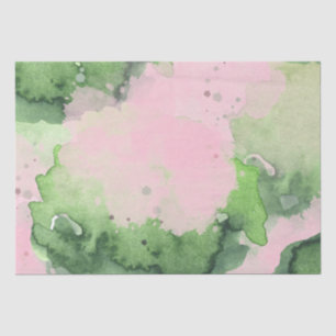 Papel De Seda Watercolor AKA Pink Green Sorority 