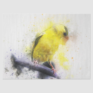 Papel De Seda Watercolor Bird 5 Decoraciones Wall Art