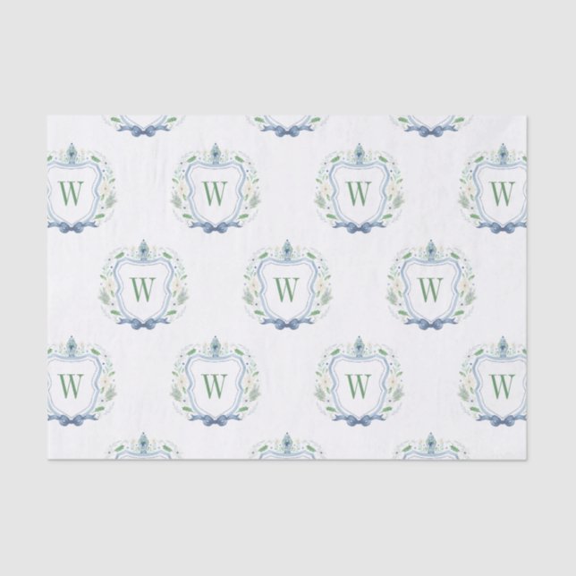 Papel De Seda Watercolor Chinoiserie Ginger Jars Escudo (Anverso)