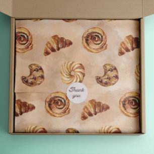 Papel De Seda Watercolor Confección Brunch Comida