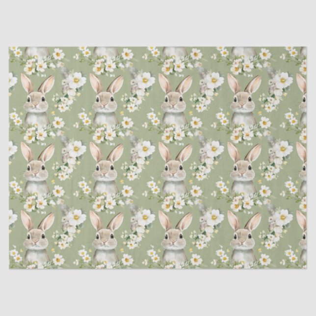 Papel De Seda Watercolor Easter Bunnies (Anverso)