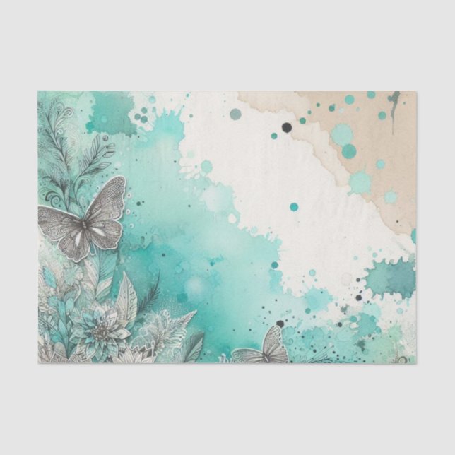 Papel de seda Watercolor Ephemera (Anverso)