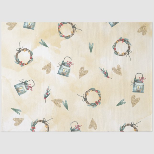 Papel De Seda Watercolor GoldI Diseño 9 (Anverso)