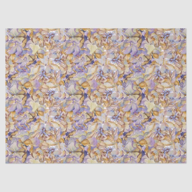 Papel De Seda Watercolor Hoja Oral Botánica Boho (Anverso)