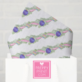 Papel De Seda Watercolor Hot Pink Bow Garland Christmas