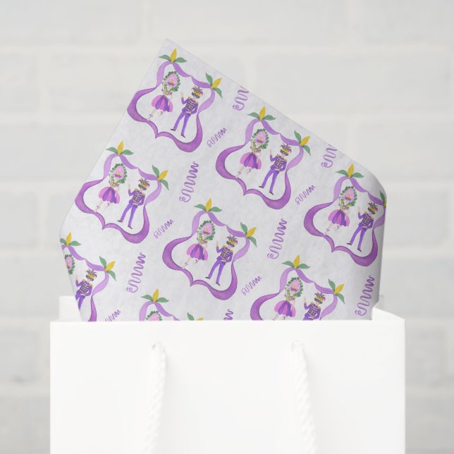 Papel De Seda Watercolor Mardi Gras Party (Bolsa de regalo)