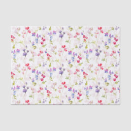 Papel De Seda Watercolor Sweet Peas bonito floral