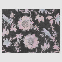 Papel De Seda Watercolours pink blue black elegant pattern 